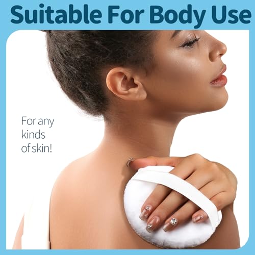 Teenitor 2pcs Powder Puff Large Body Powder Puffs with Container