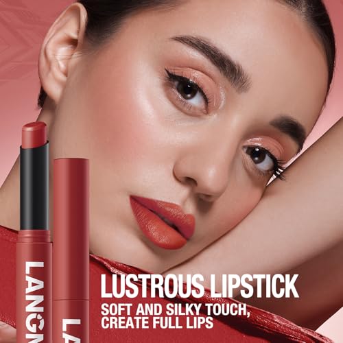Jolilab 12Pcs Velvet Matte Lipstick Nude Matte Soft Dark Color Stick High Pigmented Long-Lasting Waterproof Lip Stick Lip Balm Beauty Cosmetics Gift for Women(01#-12#)