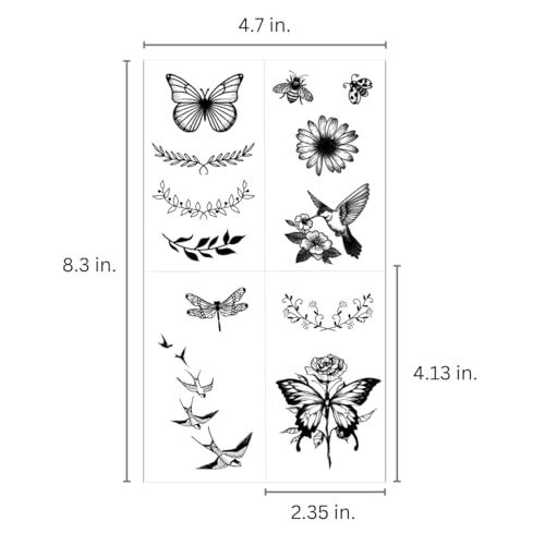 One Grace Temporary Tattoos - Waterproof Nature Designs