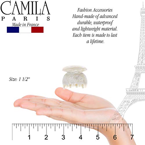 Camila Paris 1.5-Inch White Hair Claw Clip for Women