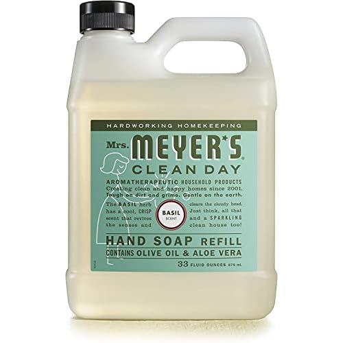 Mrs. MEYER'S CLEAN DAY Liquid Hand Soap Refill Scent Variety Pack (Lemon Verbena + Lavender + Basil)