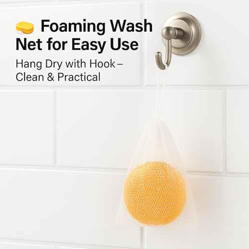 Kojic Acid Soap Bars 200g(7.04 oz) 2PACK | Vitamin C soap, Vitamin E, Retinol, Collagen soap, Turmeric bath Soap Bars pads with foaming net for Men and Women body wash, Face & Body Cleanser