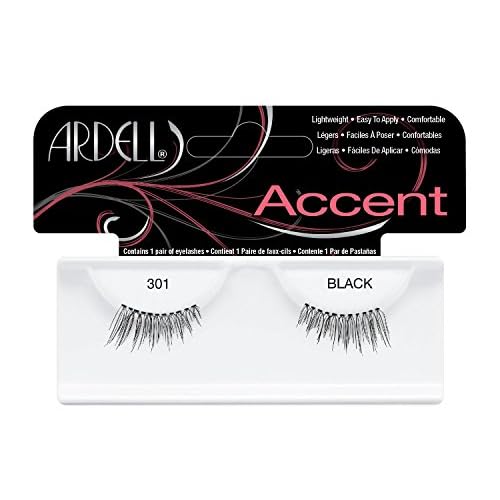 Andrea Strip Lashes, Accent Lash #301, (61301) 1 Pair (Pack of 4)