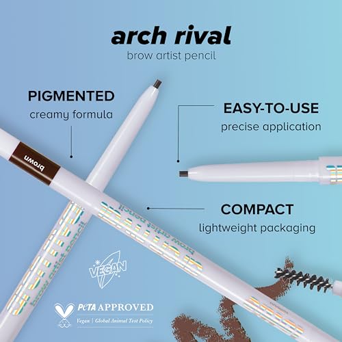 Lottie London Arch Rival Eyebrow Pencil - Dark Brown, Retractable