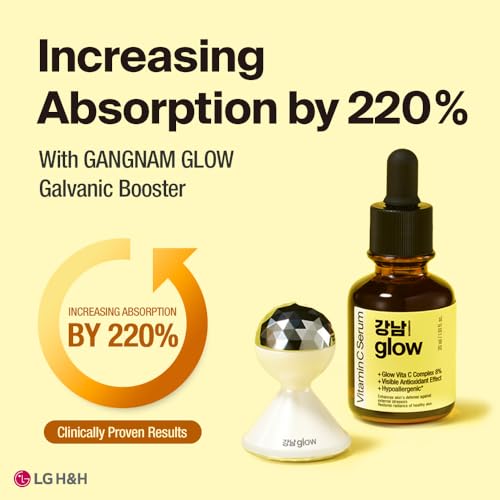 GANGNAM GLOW Galvanic Red LED Face Massager for Skin Glow