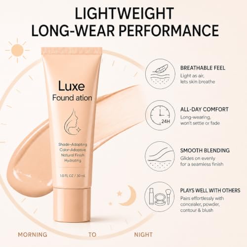 Color Changing Foundation for Mature Skin with Hyaluronic Acid