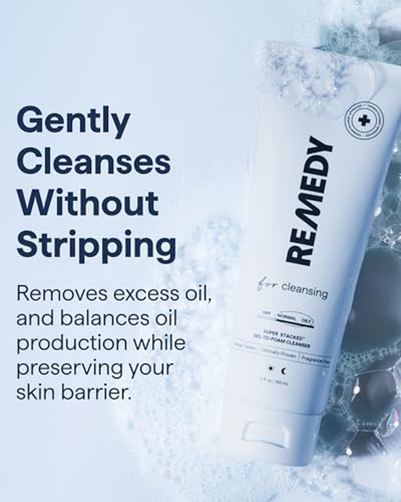 Remedy Gel-to-Foam Cleanser with Salicylic Acid | Gentle Face Wash for Acne-Prone Skin | 5 fl. oz