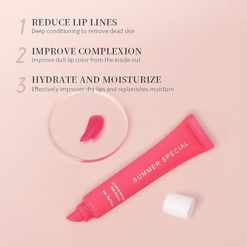 5PCS Summer Special Lip Balm Butter Set - Natural Shea Butter & Avocado Oil, Hydrating Non-Sticky&Lightweight, Soothes & Softens Dry Lips, Lip Care Gift Set