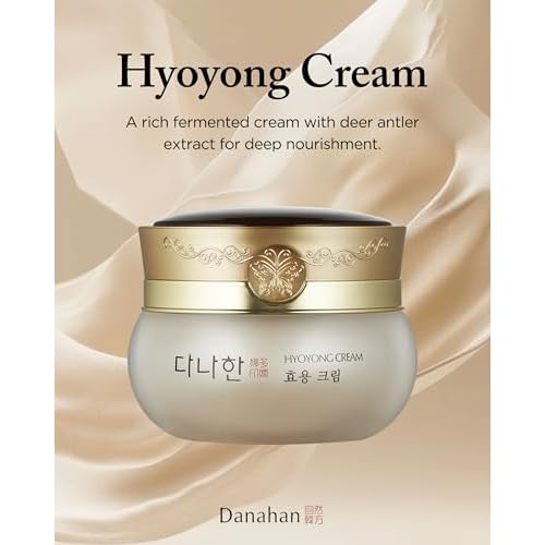 Hyoyong Cream ? Korean Herbal Fermented Face Cream with Deer Antler & Royal Jelly ? Helps Improve Look of Firmness, Rich Dewy Nourishment for Dry Mature Skin, Elasticity, Intensive 1.69 fl oz