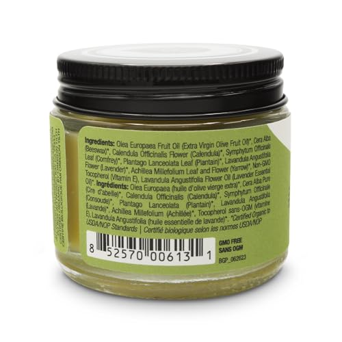 All Good Goop Organic Skin Care Recovery Balm - All Purpose Ointment w/Calendula, Lavender, Beeswax - Chafing Cream, Dry Skin Salve, Cracking Lip Moisturizer - Soothes, Hydrates & Calms - 1oz