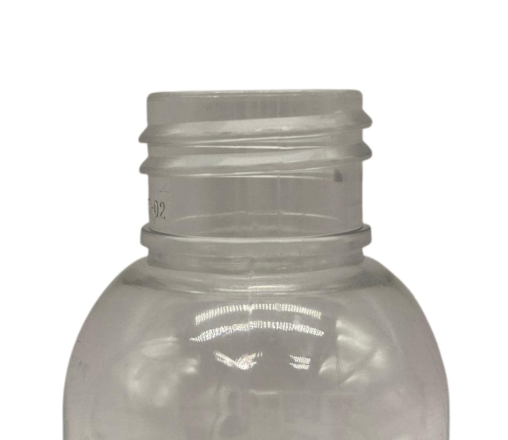 Natural Farms 12 Pack – 8 oz -Clear Cosmo Plastic Bottles – Black Disc Top - for Essential Oils, Perfumes, Cleaning Products