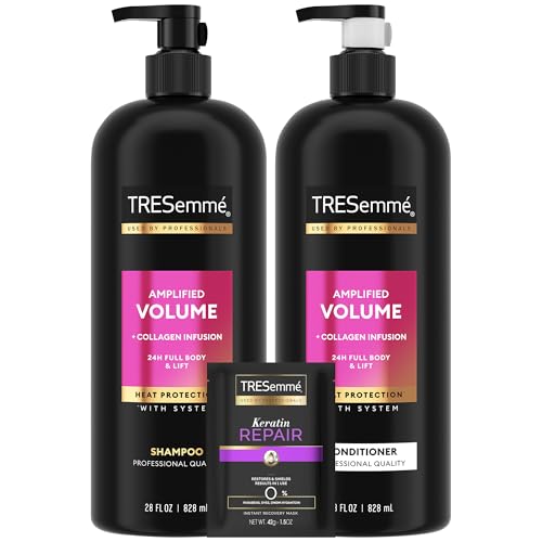 TRESemmé Amplified Volume Shampoo & Conditioner Set with Travel Size - Collagen Infused Hair Care