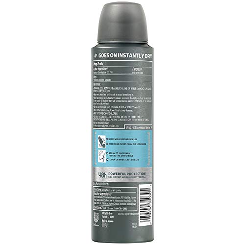 Dry Spray Antiperspirant for Men, Clean Comfort, 3.8 oz (Pack of 3)