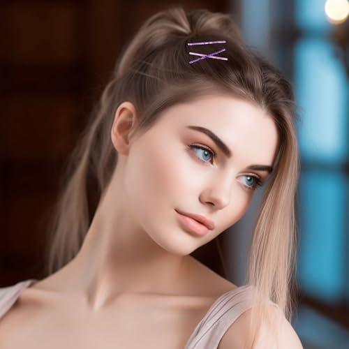 OIIKI 144Pcs Colorful Glitter Bobby Pins Hair Clips Hair Accessories for Women