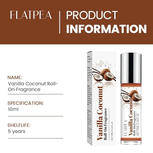 Vanilla Coconut Roll-On Fragrance Oil 10ml - Alcohol-Free Perfume