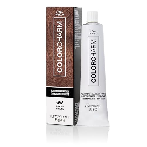 COLORCHARM Permanent Cream Hair Dye 6W Prailine - Brown Gray Coverage