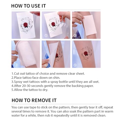 Valentine's Day Temporary Tattoos - 20 Sheets, Waterproof & Long Lasting