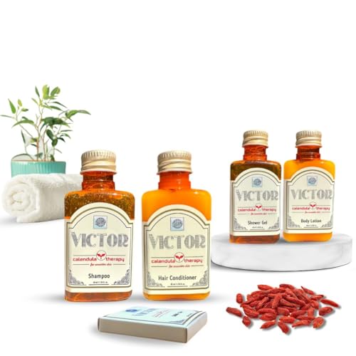Roomsium Victor 30-Piece Hotel Toiletries Set for Vacation Rentals