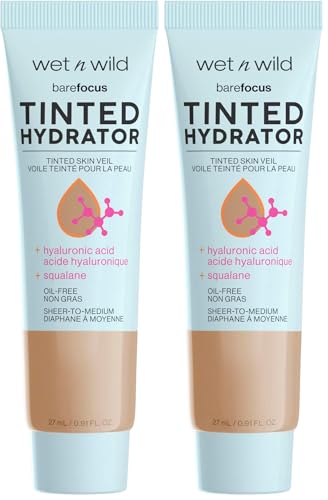 wet n wild Bare Focus Tinted Hydrator, Medium Tan (Pack of 2)