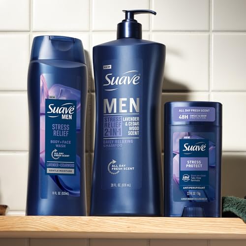 Suave Men Citrus Rush 3-in-1 Shampoo, Conditioner, Body Wash 12.6oz