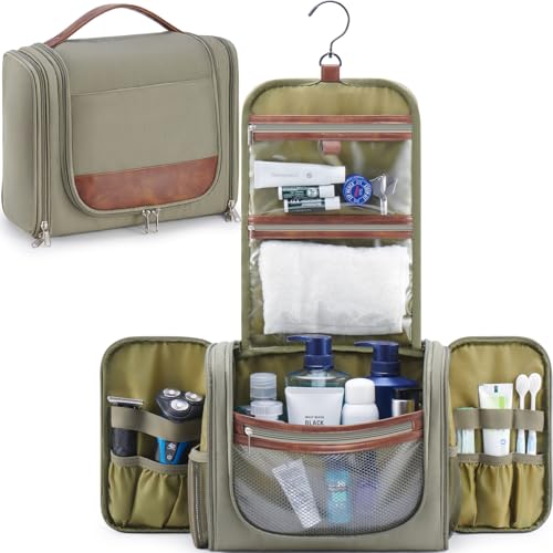 Ralnitote Green Large Hanging Travel Toiletry Bag for Men