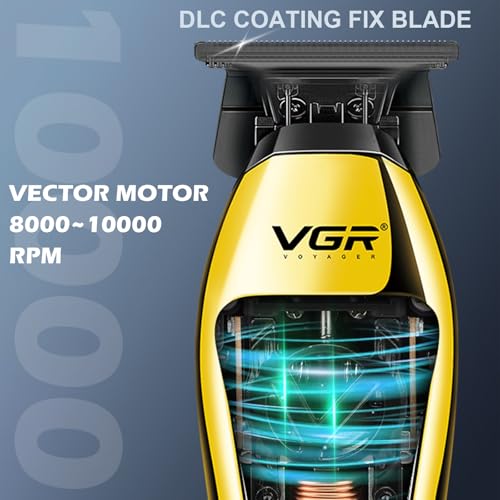 VGR 994 Professional Hair Trimmer with Zero-Gap T-Blade and Precision Cutting