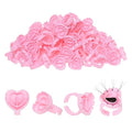 300PCS Heart Shape Eyelash Extension Rings, Lash Glue Cup for Volume Lashes Fan, Eyelash Extension Lash Rings
