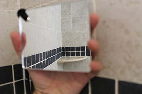 Mirror On A Rope ReflectX Travel Shower Mirror Unclad - Fog & Shadow Free, Durable, Made in USA