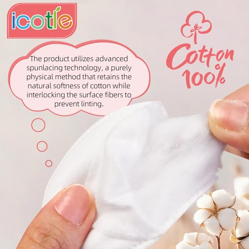 Oval Cotton Pads 100 Count - Ultra-Soft Makeup Remover