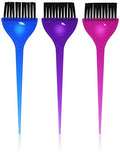 3-Piece Translucent Hair Dye Brush Set for Hair Coloring & Styling