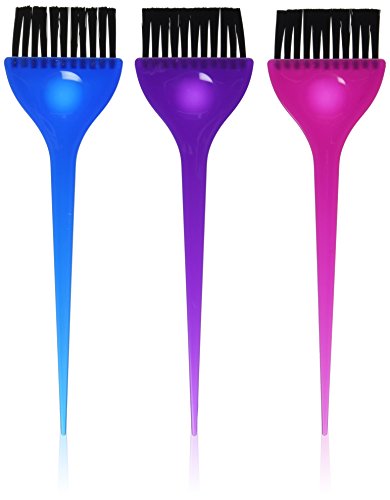 3-Piece Translucent Hair Dye Brush Set for Hair Coloring & Styling