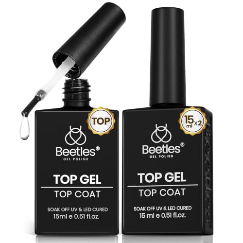 Beetles Gel Top Coat No Wipe High Gloss Clear UV LED - A-Clear-2