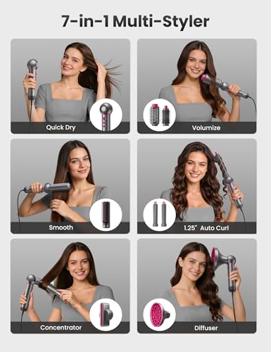 O.H.B 7-in-1 Hair Styler & High-Speed Dryer Brush - Ionic Volumizer