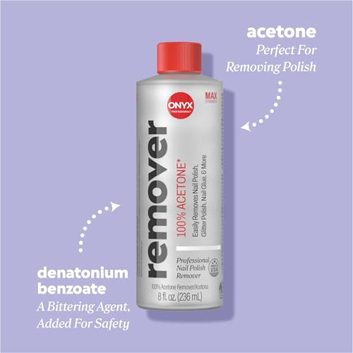 Onyx Professional 100% Pure Acetone Nail Polish Remover with Nail File