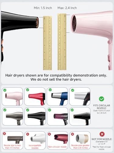 Universal Hair Diffuser Attachment for Curly Hair, 1.5-2.4"
