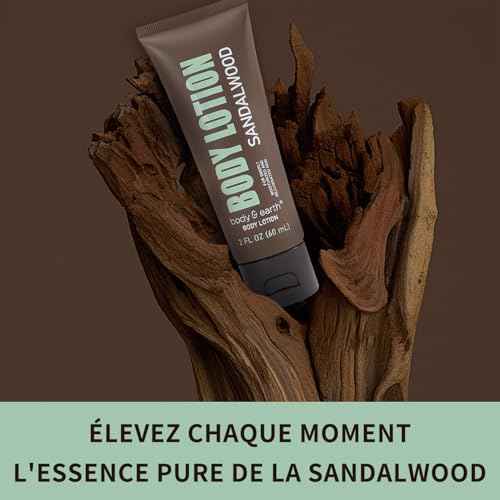 BODY & EARTH Men Gift Sets - 3PC Mens Gift Baskets Includes Sandalwood Shower Gel, Body Lotion, Shampoo, Mens Gift Basket as Birthday and Christmas Gifts for Men, Boyfriends and husbands