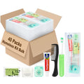 40 Bulk Hygiene Kits with Toiletries in Zip Pouches