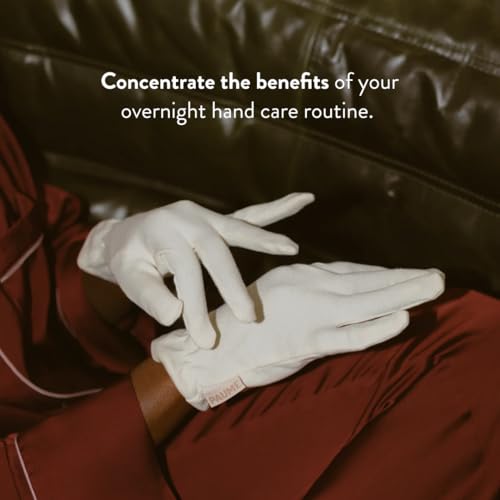 PAUME Organic Cotton Overnight Hydration Gloves for Dry Hands (1 Pair)