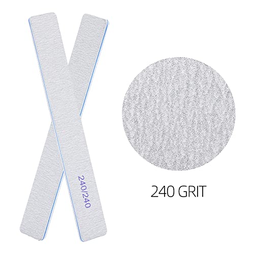 25 Count 240/240 Grit Nail Files for Natural Nails