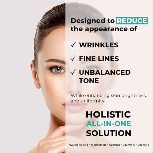 Holistic Facial Serum ? Hydrating Value Pack 1.69 Fl Oz with Hyaluronic Acid 10%, Niacinamide 5%, Vitamin C & E, Collagen ? Multi-Depth Moisturizing & Plumping Serum for Smooth, Radiant Skin