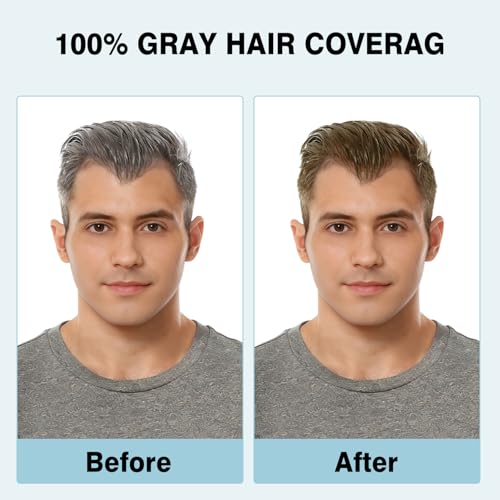Light Brown Hair Dye Shampoo - 100% Gray Coverage, Ammonia Free