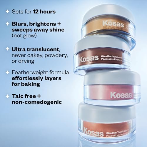 Kosas Cloud Set Loose Powder ? Translucent Setting + Blurring Talc-Free Face Powder in Translucent Candy (Ultra Sheer Pink)