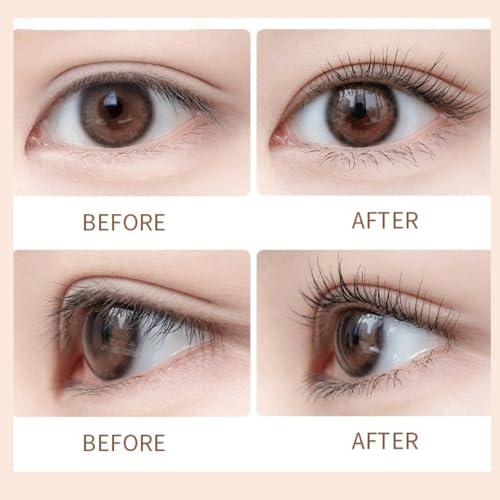 Black Mascara, Waterproof Mascara with Special Brush, Natural, Lightweight, No Clumping and Long-Lasting, Easy to Apply, No Smudge