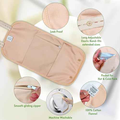 Pure Castor Oil Organic Cold-Pressed Unrefined Glass Bottle with 100% Cotton Flannel Wrap ? Waist & Neck Castor Oil Packs Hexane-Free.