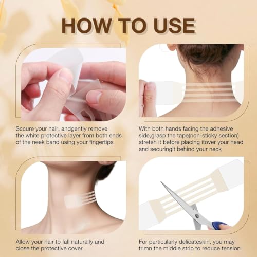 Generic Transparency Face & Neck Lifting Tape Reusable Anti-Aging Neck Strips - Instant Wrinkle Smoothing