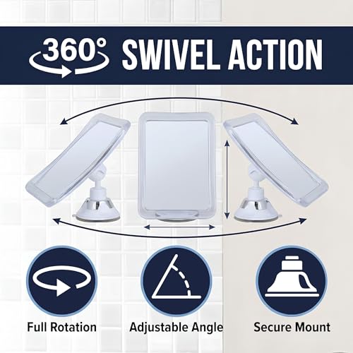 Fogless Shower Mirror for Shaving, 6.3" Anti-Fog