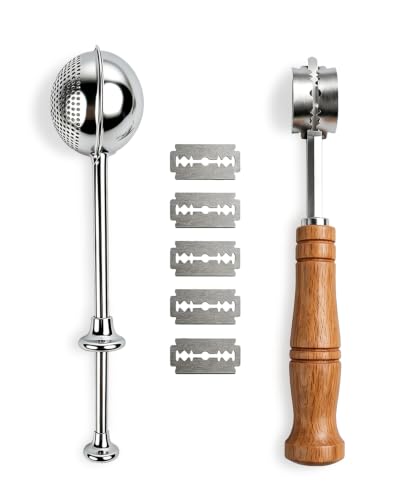 Bread Lame & Flour Duster Set with 5 Blades