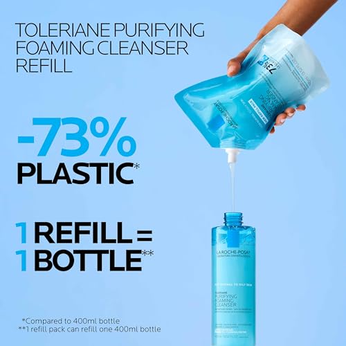 La Roche-Posay Toleriane Purifying Foaming Facial Cleanser, Oil Free Face Wash for Women & Men with Niacinamide + Ceramides, Pore Cleanser Safe For Sensitive Skin, Won¡¯t Dry Out Skin, Soap Free