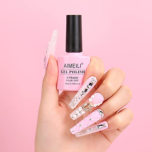 AIMEILI Fall Gel Nail Polish Set, Natural Skin Tone Nude Pink Gel Polish Soak Off Nail Gel Kit Gifts for Mother's Day Set Of 6pcs X 10ml - Kit Set 30