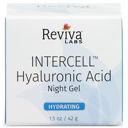 Reviva Labs Intercell Night Gel with Hyaluronic Acid, 1.25 Ounce